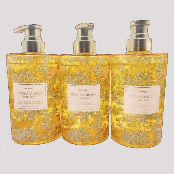 NEW 3x DW Home Citrus Grove Glass Bottle Liquid Hand Soap - 16 fl oz - Picture 1 of 3